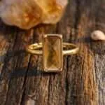 Anillos de la Esencia Bohemia con Piedras Naturales