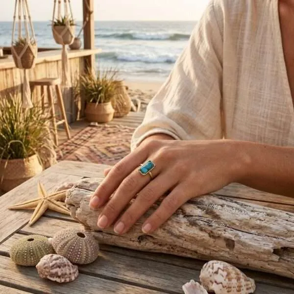 Anillos de la Esencia Bohemia con Piedras Naturales