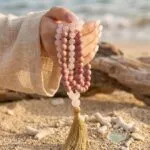 Conjunto Japa Mala 108 cuentas con cuarzo rosa y rodonita