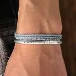 Conjunto de pulseras unisex 'Bondi' con brazalete de plata de ley 925