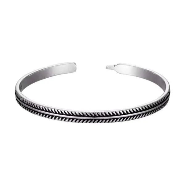 Conjunto de pulseras unisex 'Cartagena' con brazalete de plata de ley 925