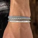 Conjunto de pulseras unisex 'Ibiza' con brazalete de plata de ley 925
