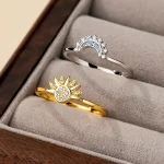 Anillos 'Eclipse Sagrado' – Luna & Sol en Plata de Ley 925 y Circonita