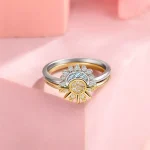 Anillos 'Eclipse Sagrado' – Luna & Sol en Plata de Ley 925 y Circonita