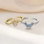 Anillos 'Eclipse Sagrado' – Luna & Sol en Plata de Ley 925 y Circonita