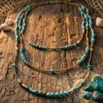 Collar Largo 'Alma de Gaia' de 3 Vueltas con Crisocola