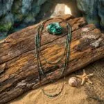 Collar Largo 'Alma de Gaia' de 3 Vueltas con Crisocola