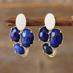 Pendientes elegantes de la Armonía Natural con Piedras Semipreciosas