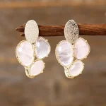 Pendientes elegantes de la Armonía Natural con Piedras Semipreciosas