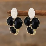 Pendientes elegantes de la Armonía Natural con Piedras Semipreciosas