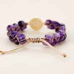 Pulsera de la Visión Sagrada de Amatista con Medallón Ojo de Horus