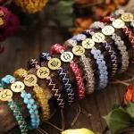 Pulseras de los Signos del Zodiaco con Piedras Naturales y Acero Inox.