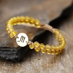Pulseras de los Signos del Zodiaco con Piedras Naturales y Acero Inox.