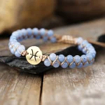 Pulseras de los Signos del Zodiaco con Piedras Naturales y Acero Inox.