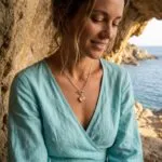 Collar boho de Mi Corazón Loco, con corazón de Piedra Natural