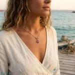 Collar boho de Mi Corazón Loco, con corazón de Piedra Natural