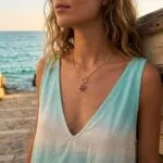 Collar boho de Mi Corazón Loco, con corazón de Piedra Natural