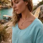 Collar boho de Mi Corazón Loco, con corazón de Piedra Natural