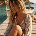 Collar boho de Mi Corazón Loco, con corazón de Piedra Natural