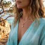 Collar boho de Mi Corazón Loco, con corazón de Piedra Natural