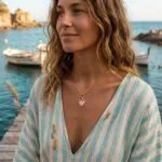 Collar boho de Mi Corazón Loco, con corazón de Piedra Natural