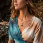 Collar boho de Mi Corazón Loco, con corazón de Piedra Natural