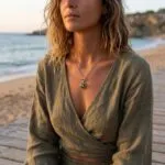 Collar boho de Mi Corazón Loco, con corazón de Piedra Natural