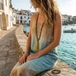 Conjunto Japa Mala 108 cuentas con ágata de la India, ojo de tigre y picture jaspe