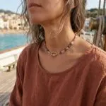 Gargantilla 'Raíces del Viento' con Piedras Naturales