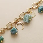 Pulsera 'Verde Raíz' del Espíritu Bohemio con Aventurina en Bruto