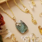 Collar 'Luz Boreal' con Labradorita Geométrica – Cuadrada, Rectangular o Triangular