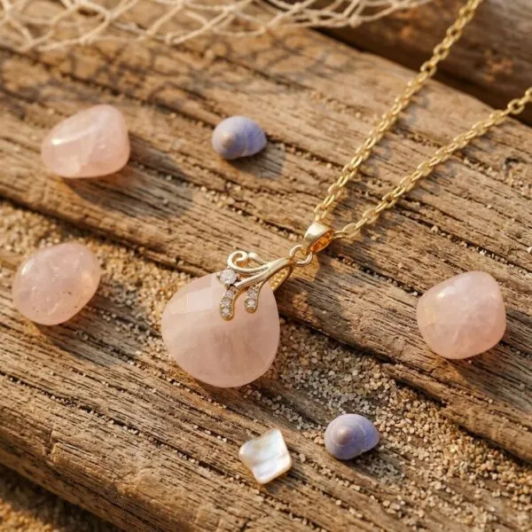 Collares boho de la clara percepción con piedras naturales facetadas