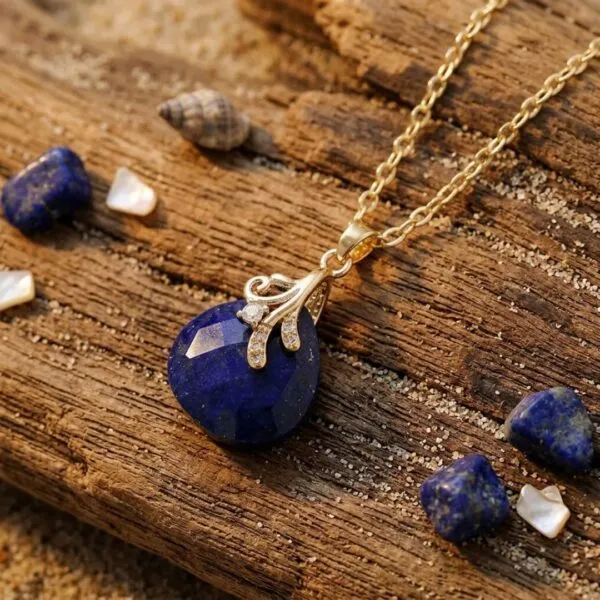 Collares boho de la clara percepción con piedras naturales facetadas