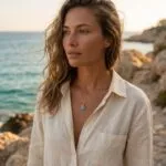 Collares boho de la clara percepción con piedras naturales facetadas