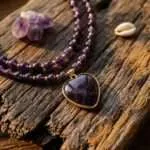 Gargantilla 'Círculo de Vida' con Piedras Naturales – Corazón o Símbolo Zen