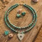 Gargantilla 'Círculo de Vida' con Piedras Naturales – Corazón o Símbolo Zen