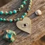 Gargantilla 'Círculo de Vida' con Piedras Naturales – Corazón o Símbolo Zen