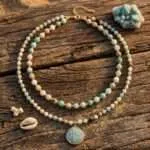 Gargantilla 'Círculo de Vida' con Piedras Naturales – Corazón o Símbolo Zen