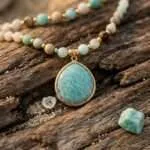 Gargantilla 'Círculo de Vida' con Piedras Naturales – Corazón o Símbolo Zen