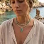 Gargantilla 'Círculo de Vida' con Piedras Naturales – Corazón o Símbolo Zen