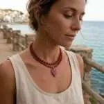 Gargantilla 'Círculo de Vida' con Piedras Naturales – Corazón o Símbolo Zen