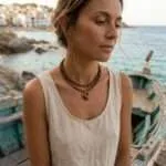 Gargantilla 'Círculo de Vida' con Piedras Naturales – Corazón o Símbolo Zen