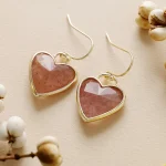 Pendientes boho de Mi Corazón Loco, con corazones de Piedra Natural