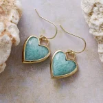 Pendientes boho de Mi Corazón Loco, con corazones de Piedra Natural