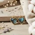 Pendientes boho de Mi Corazón Loco, con corazones de Piedra Natural