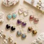 Pendientes boho de Mi Corazón Loco, con corazones de Piedra Natural