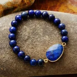 Pulsera del Eclipse Terrenal – Con piedras de Lapislázuli u Ónix Negro