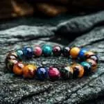 Pulsera Nebulosa – Con Piedras de Ojo de Tigre Multicolor 5A+