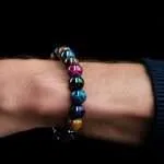 Pulsera Nebulosa – Con Piedras de Ojo de Tigre Multicolor 5A+
