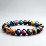 Pulsera Nebulosa – Con Piedras de Ojo de Tigre Multicolor 5A+